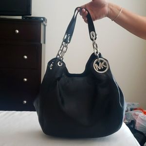 Michael Kors black leather purse